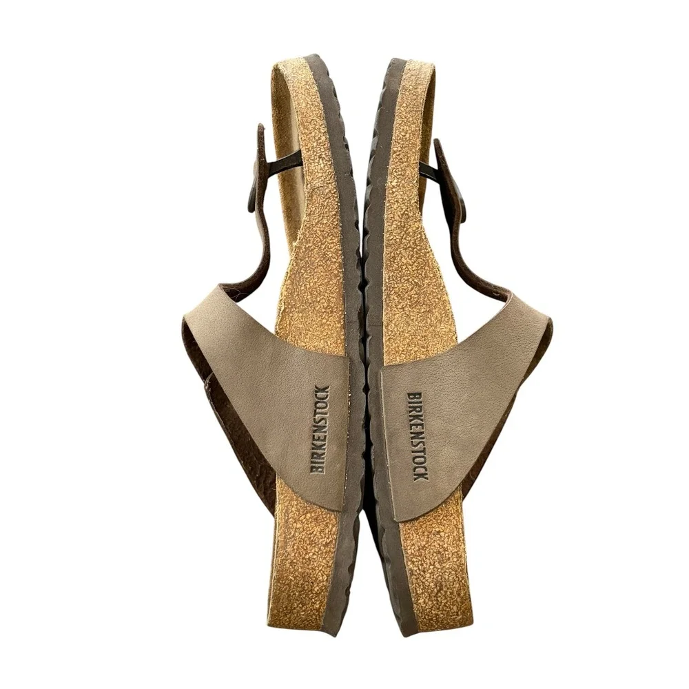 Birkenstock Gizeh Mens Mocha Brown Birko-Flor Thong Sandals Size 42 EU 9-9.5 US